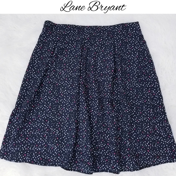 Lane Bryant Dresses & Skirts - Lane Bryant Confetti Polka Dot Mini Skater Skirt